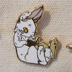 Reading Rabbit Enamel Pin - Bundle 3+ pins for a discount.